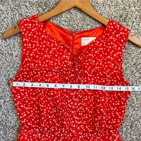 Hi There by Karen Walker Red Polka Dot Prosecco Dress Anthropologie Size 2 - Picture 7 of 7